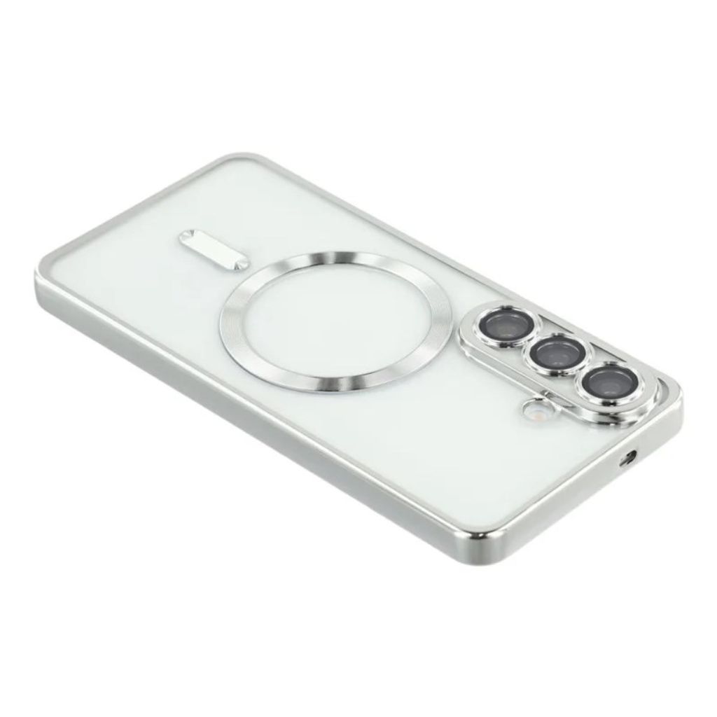 Samsung Galaxy S25 FE MagSafe -kuori näytönsuojalla - hopea