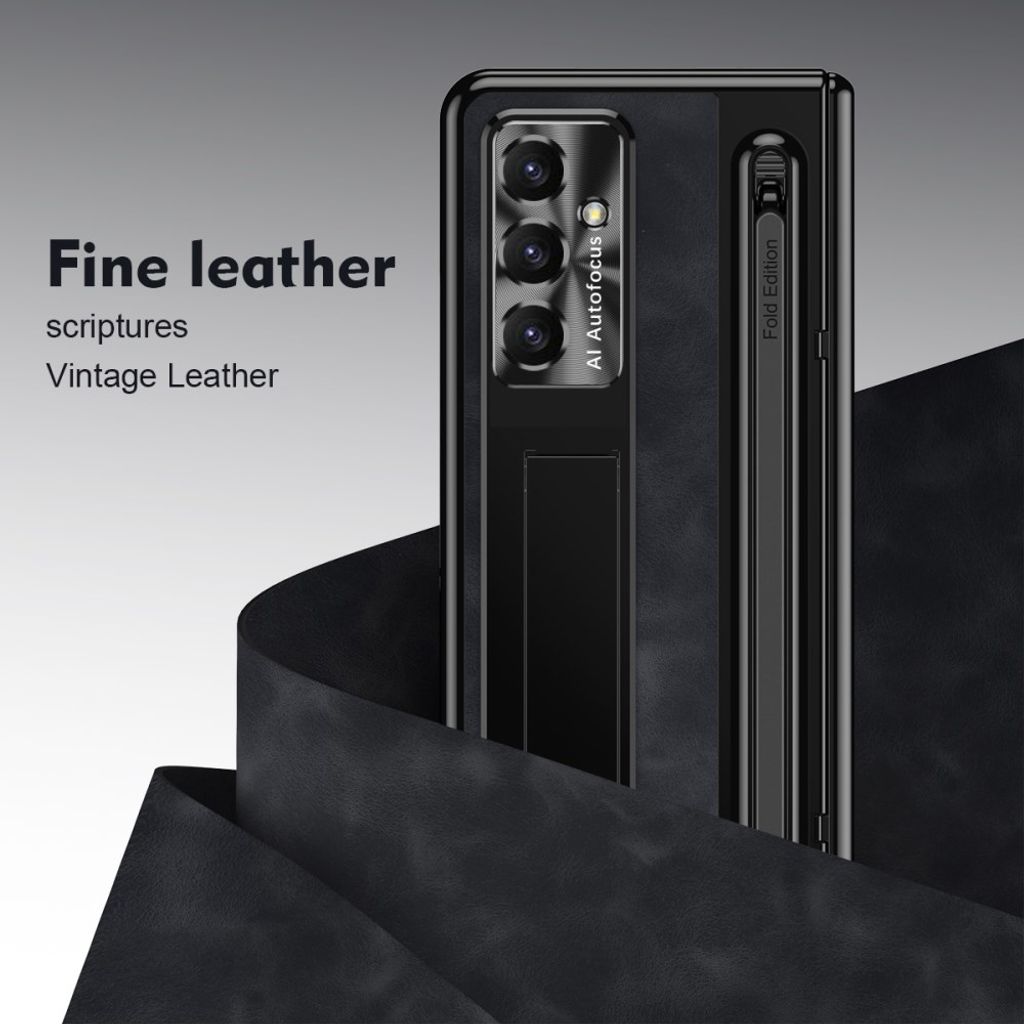 Samsung Galaxy Z Fold8 Ultra Cover med hærdet glasskærmbeskytter og stylus - Sort