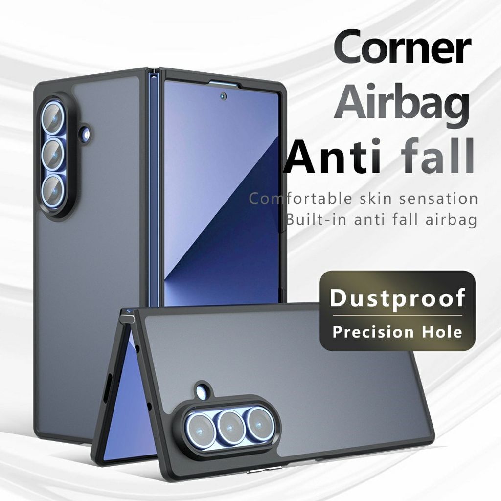 Samsung Galaxy Z Fold8 Ultra Stødsikkert Cover - Gennemsigtig sort