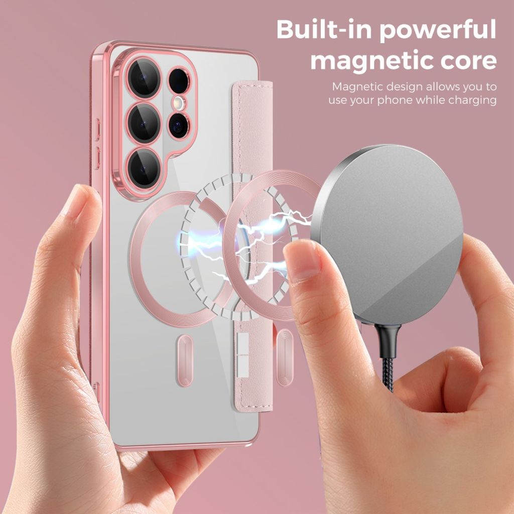 Samsung Galaxy S26 Ultra Lommeboketui RFID-blokkerende Kortholder - Rosa