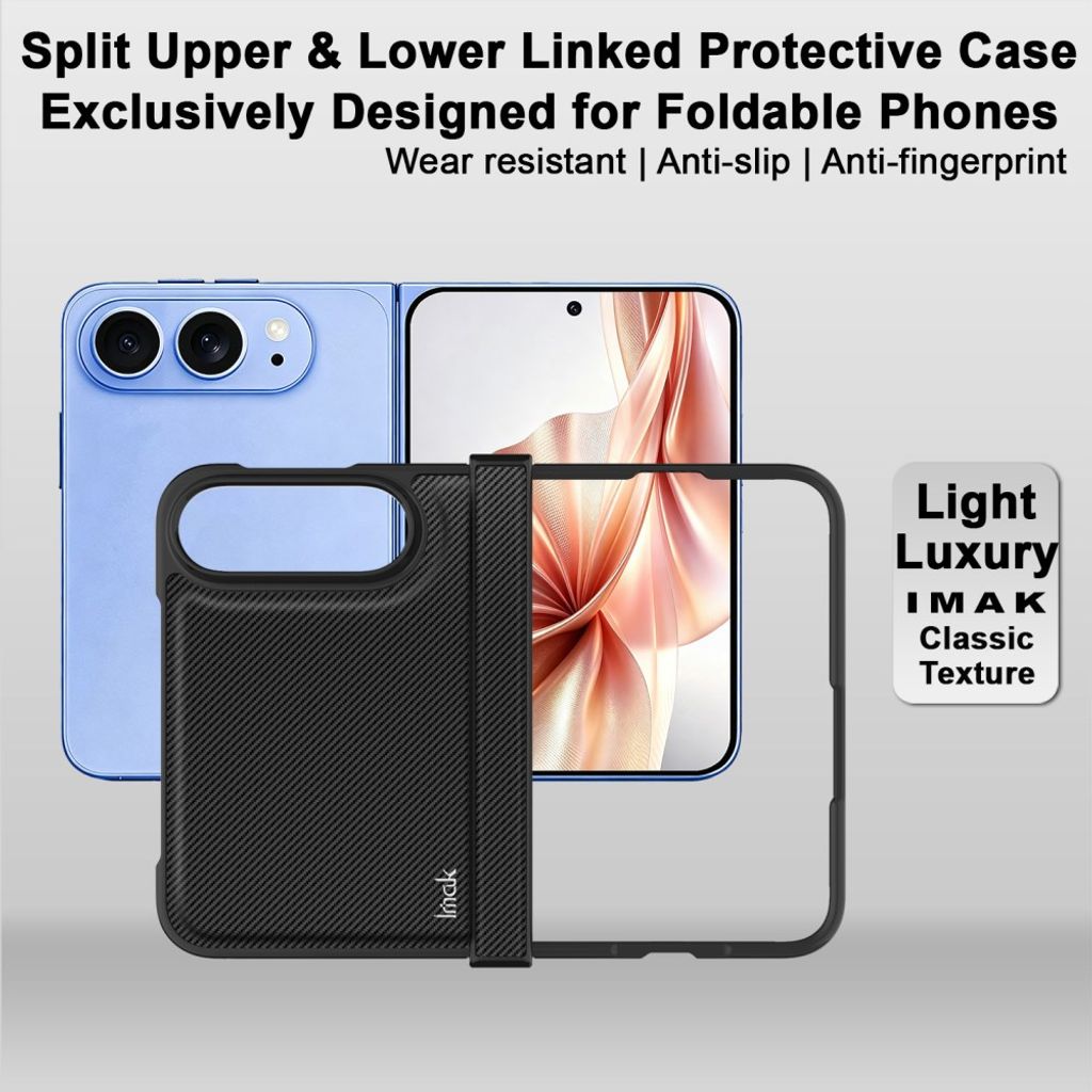 IMAK iPhone Duo Skal med kolfibertextur - Svart