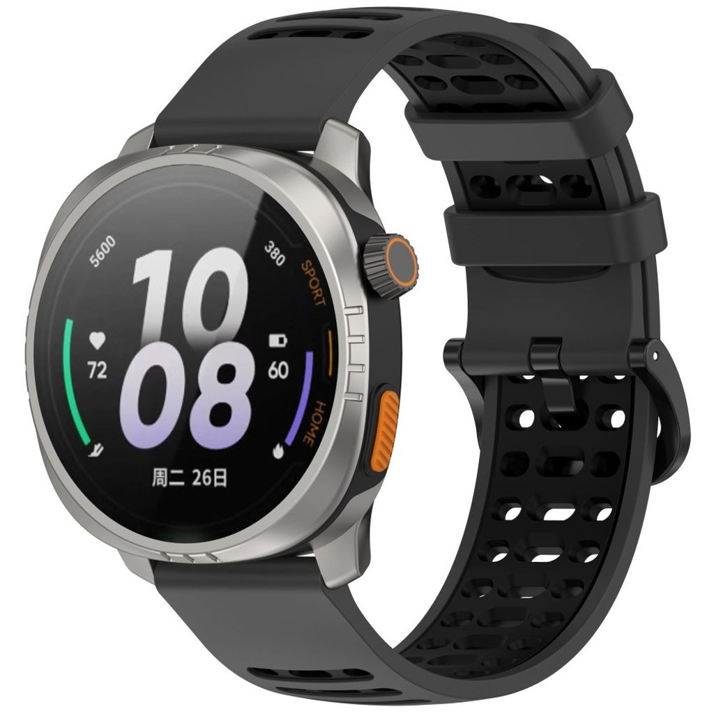 Xiaomi Watch S4 / Keep Watch Pilot 1 kellonranneke, 22 mm - tummanharmaa / musta