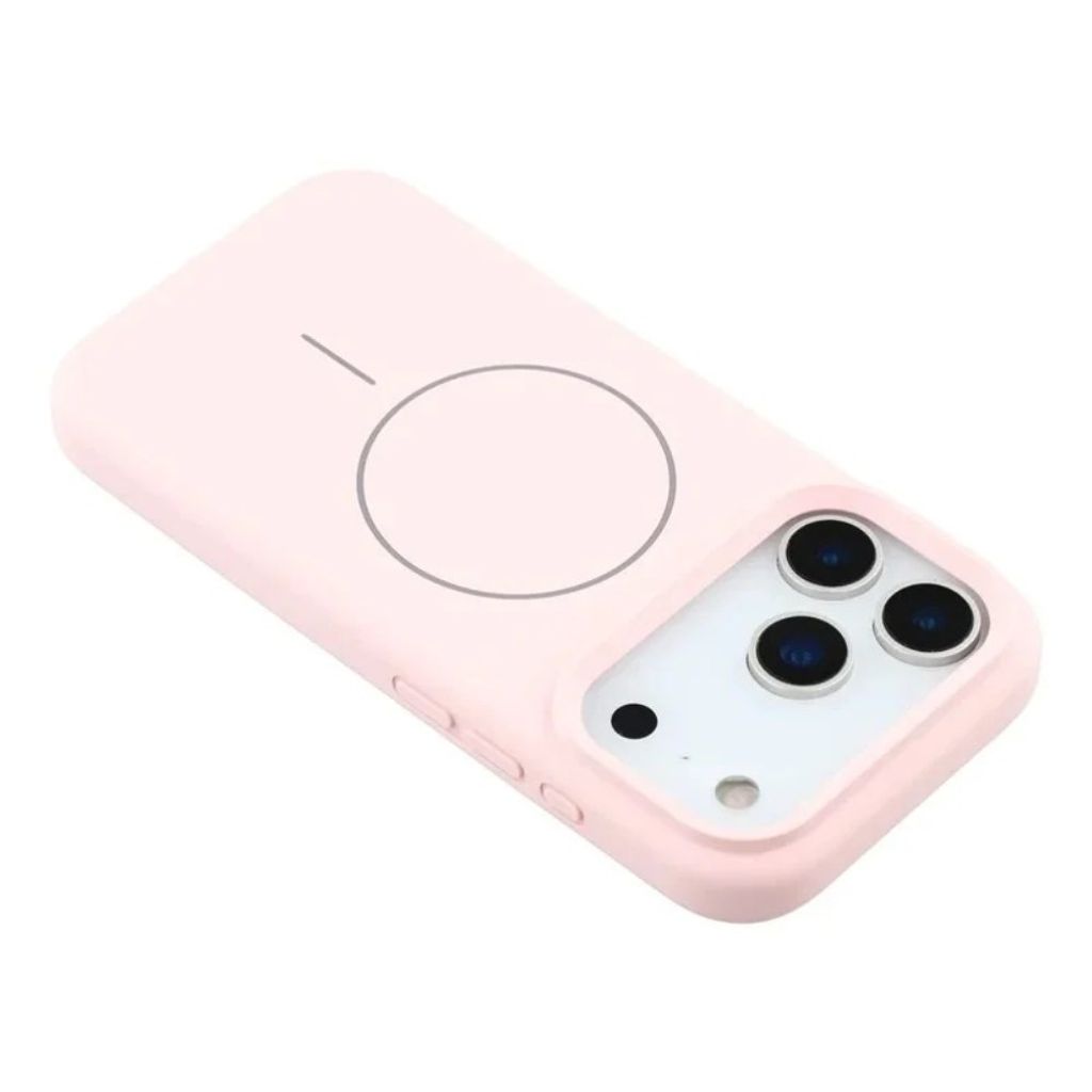 iPhone 18 Pro Max MagSafe -yhteensopiva kuori kahdella näytönsuojalla - pinkki