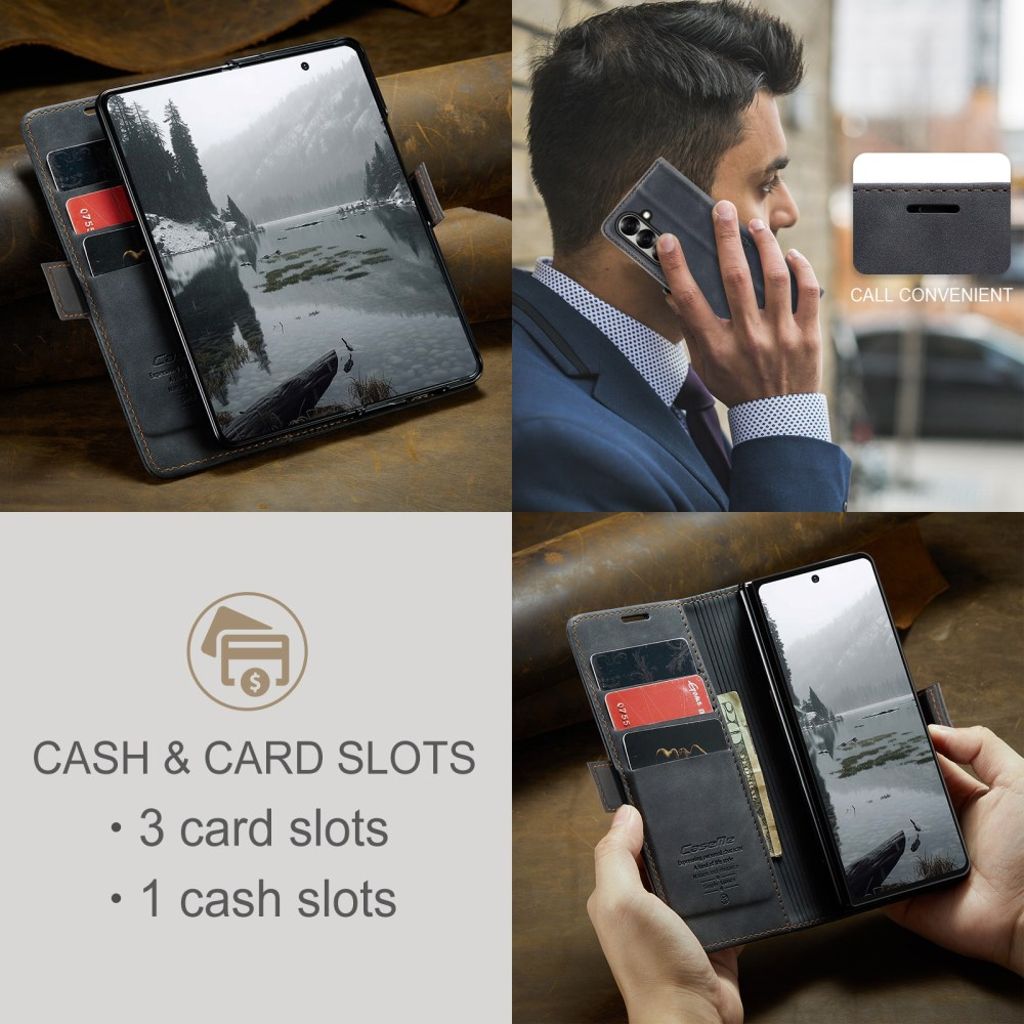 CASEME Samsung Galaxy Z Fold7 5G Plånboksfodral - Svart