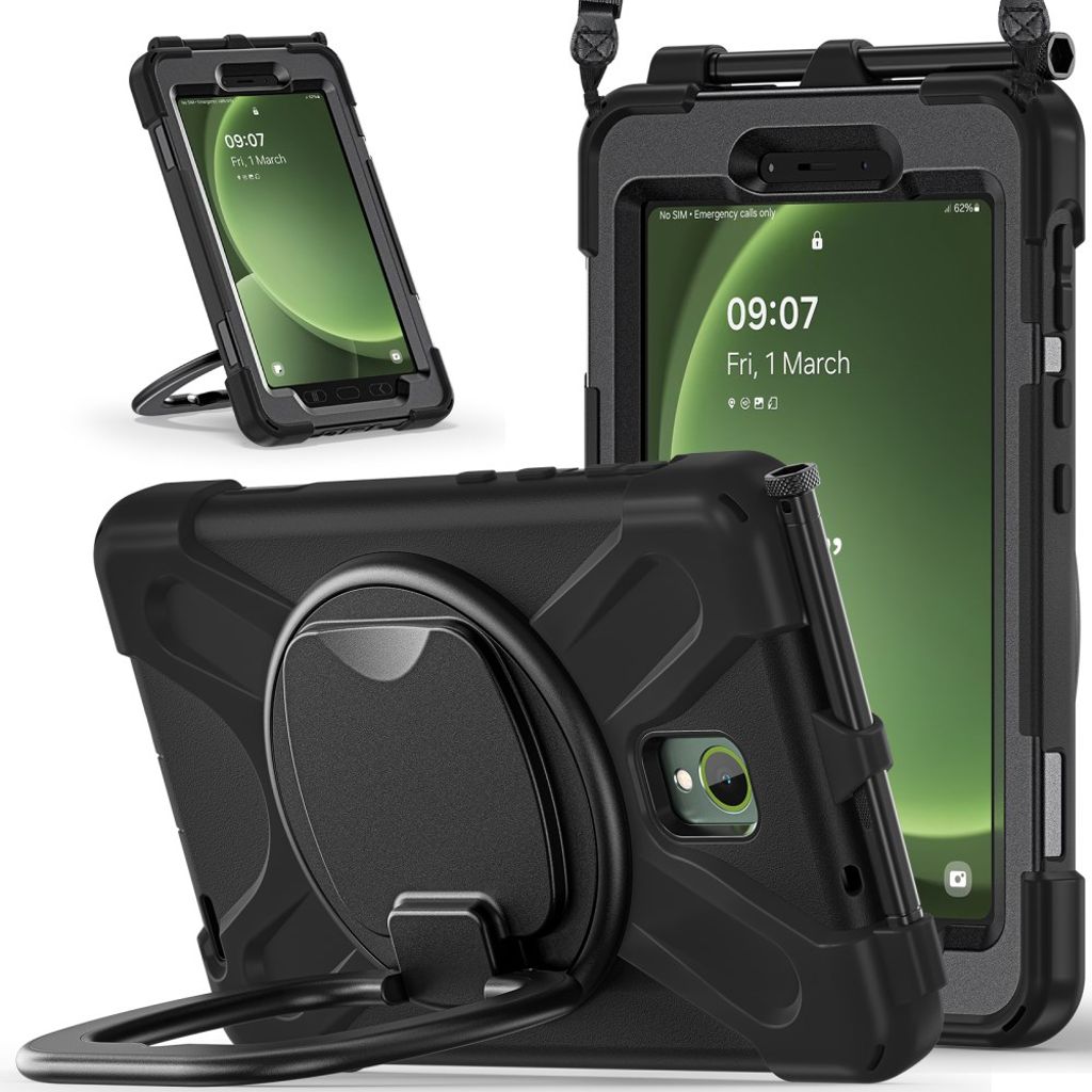 Samsung Galaxy Tab Active5 Case with Shoulder Strap - Black