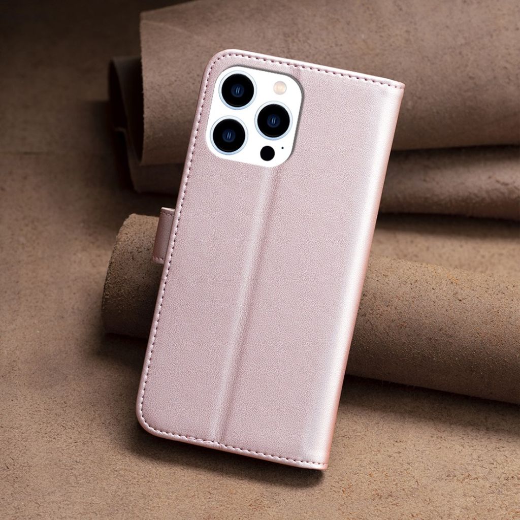 BINFEN COLOR iPhone 14 Pro Max Wallet Cover - Rose Gold