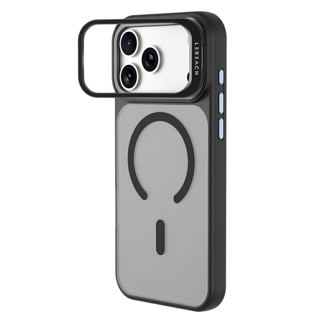 LEREACH iPhone 18 Pro Max/17 Pro Max MagSafe Kuori jalustalla - Musta