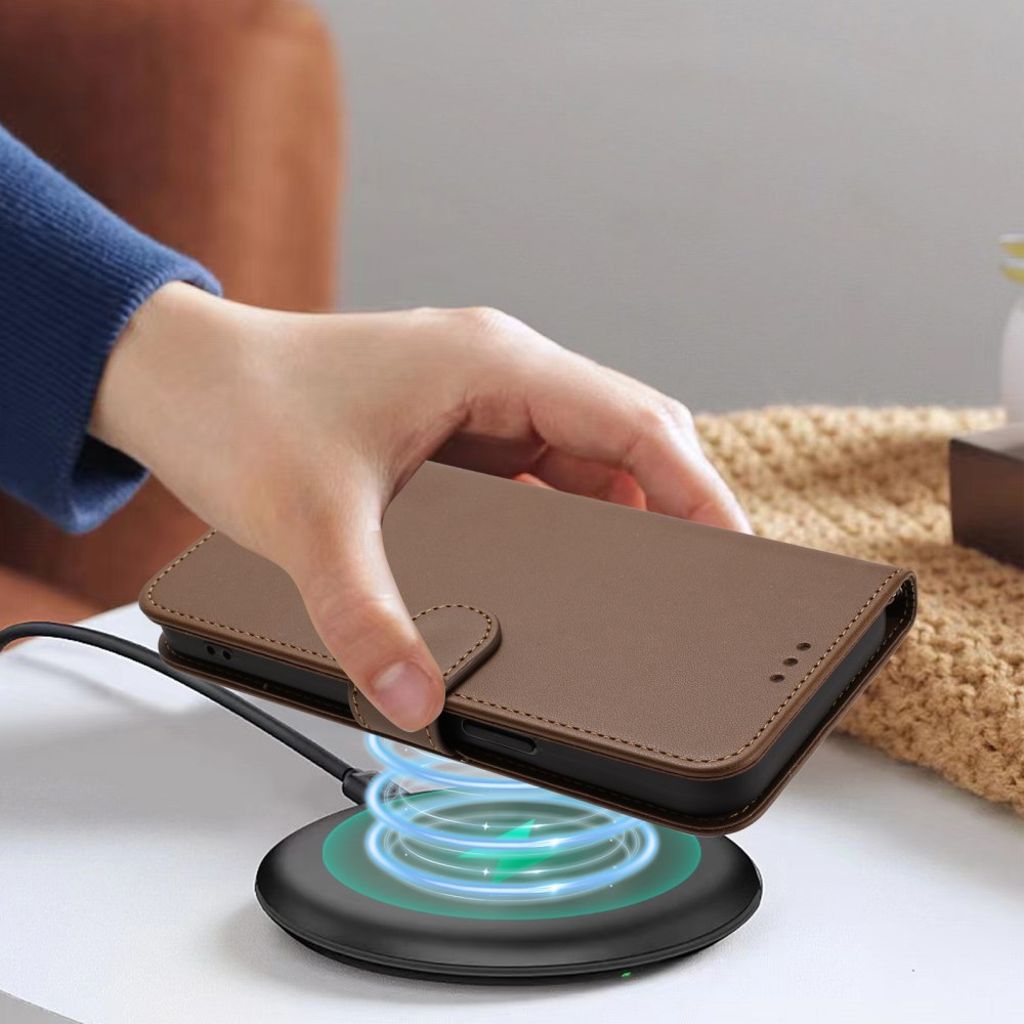 Google Pixel 10a Plånboksfodral med Stativ och Handledsrem - Brun