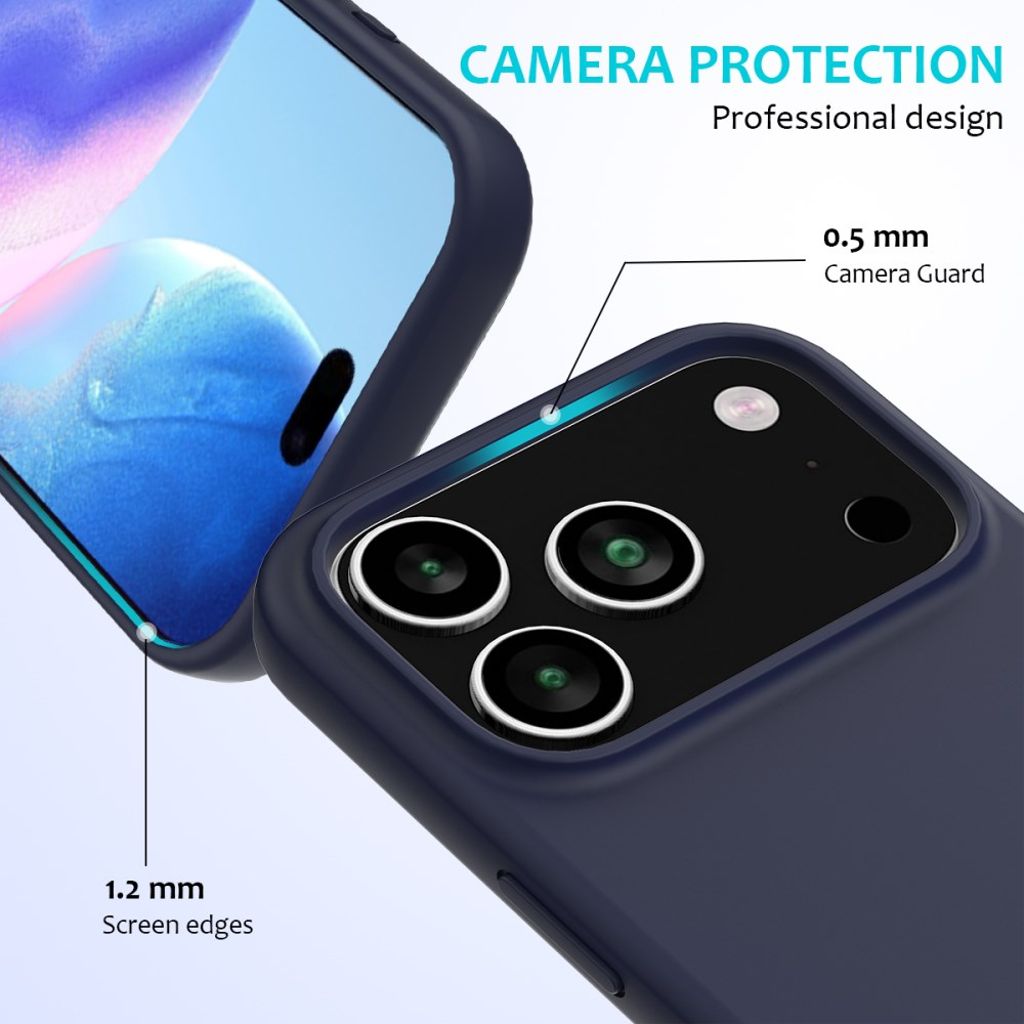 iPhone 17 Pro Max Silicone Phone Case - Dark Blue