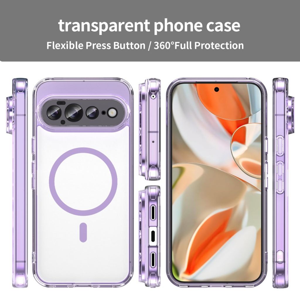 Google Pixel 11 Pro XL MagSafe Skal - Transparent Lila