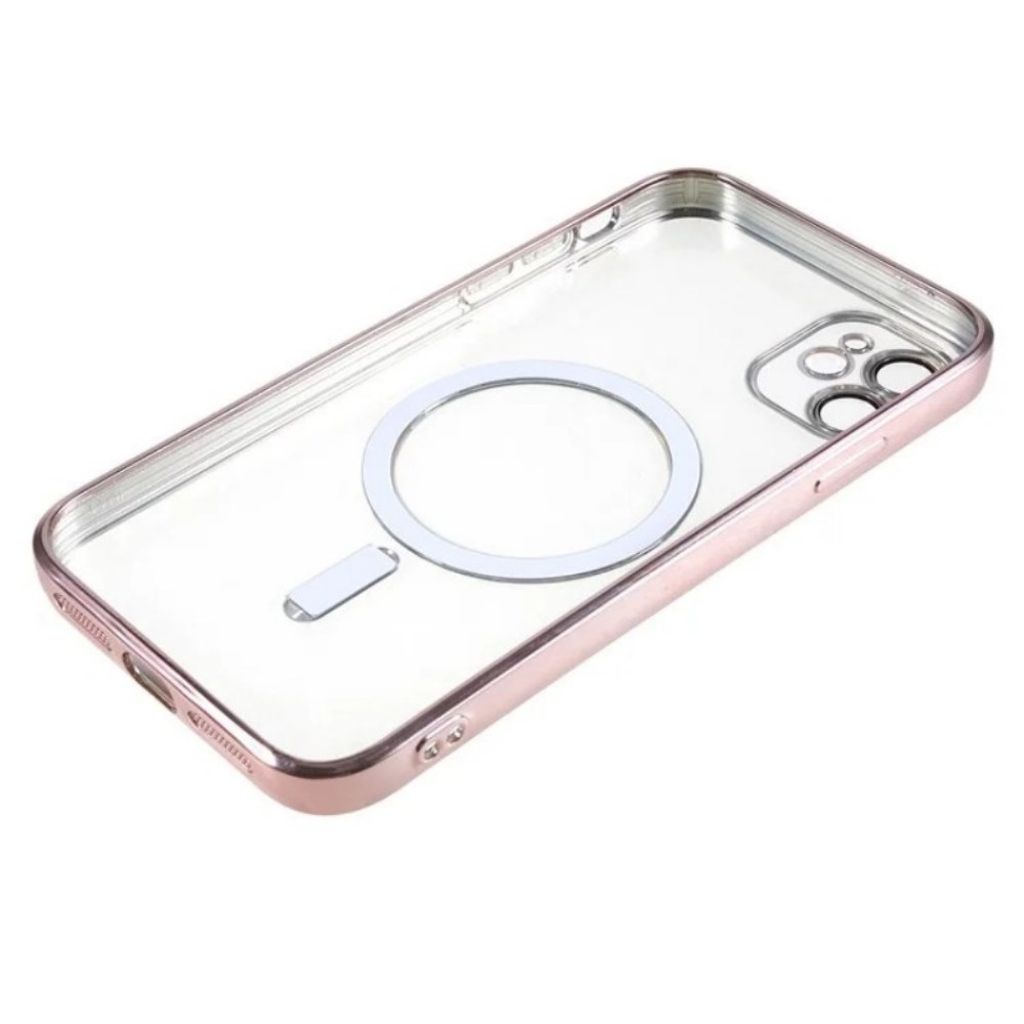 iPhone 11 MagSafe-yhteensopiva Kuori Näytönsuojalla – Vaaleanpunainen