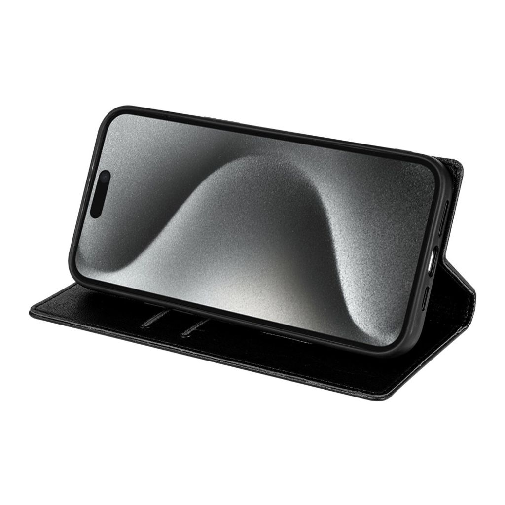 iPhone 18 Pro/17 Pro Lommeboketui med stativ - Svart