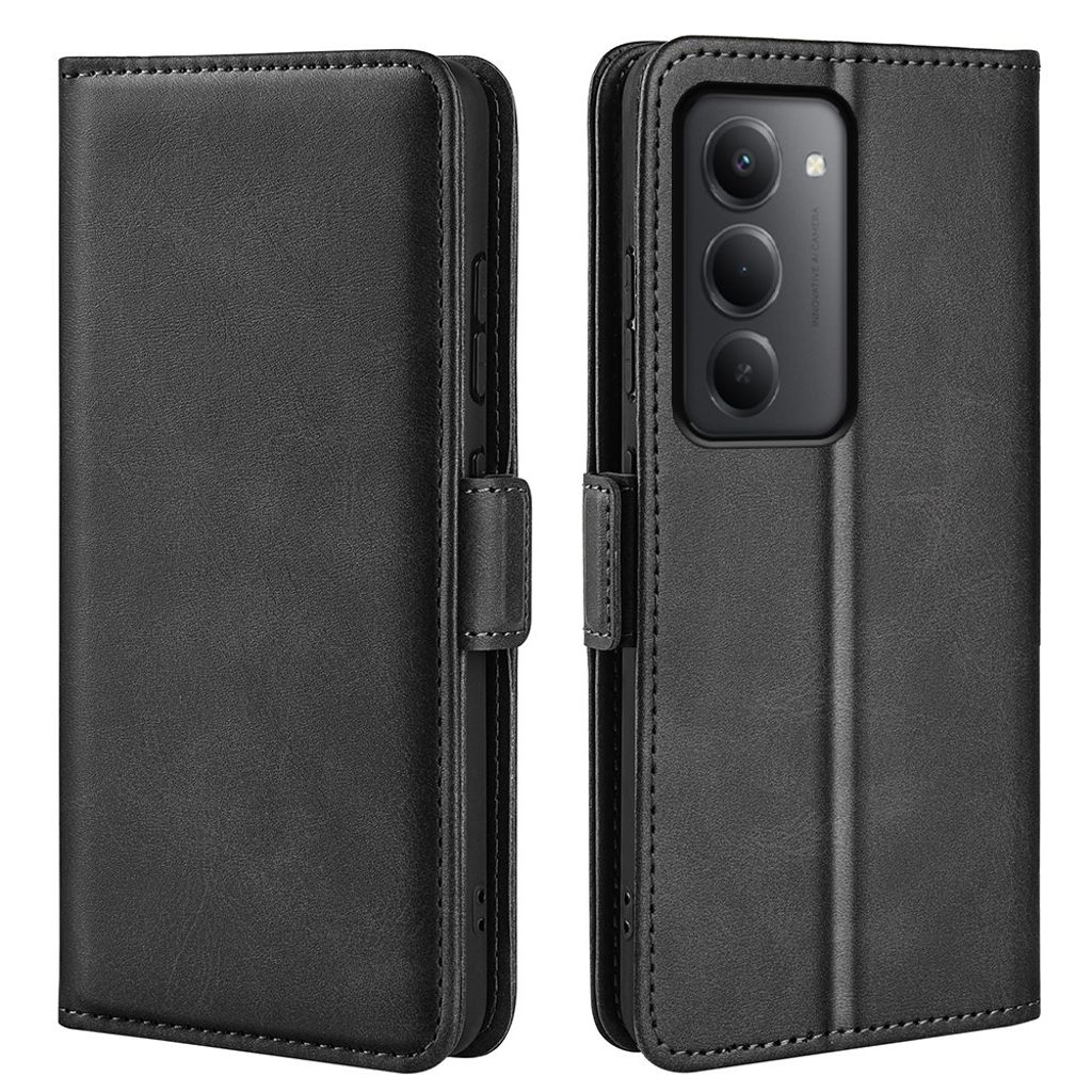 Xiaomi Redmi 15 5G/4G Wallet Cover with Calf Texture – Black