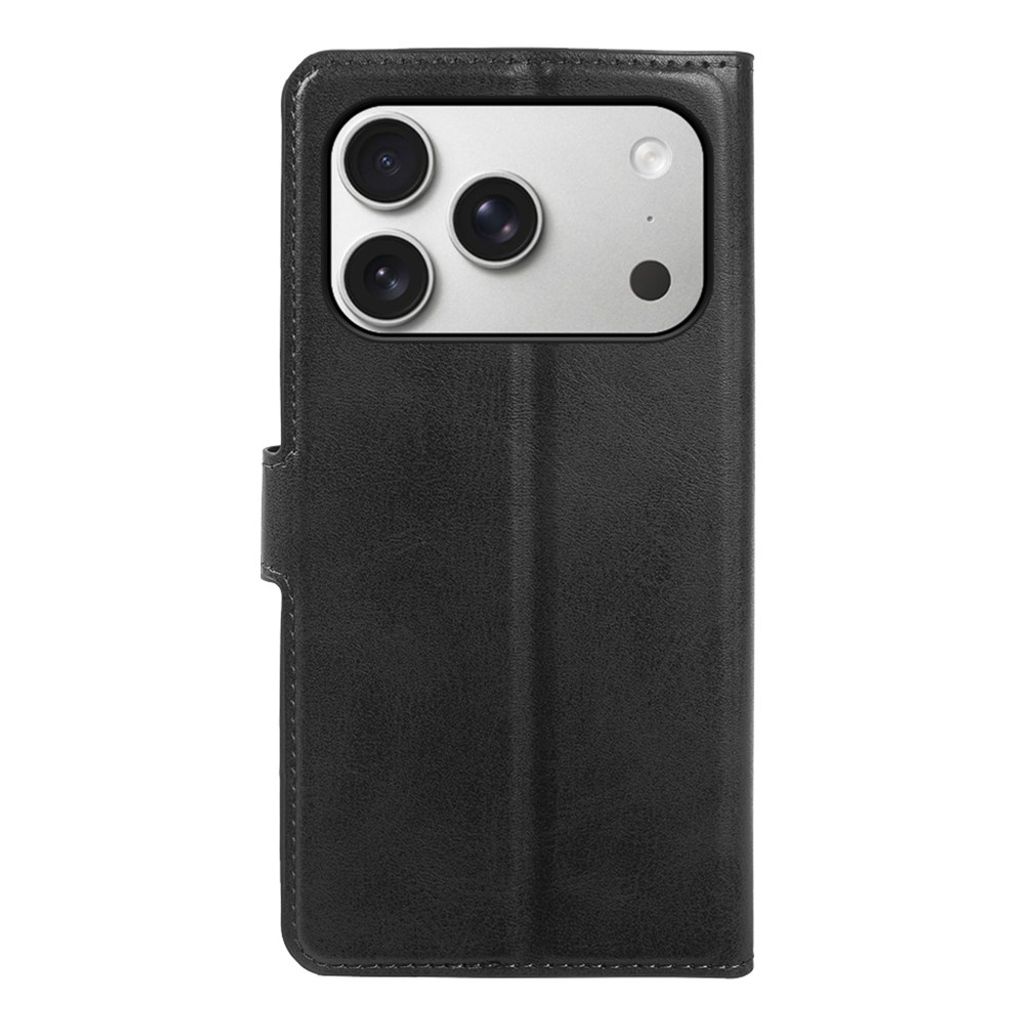 iPhone 18 Pro/17 Pro Plånboksfodral med Stativ PU-läder – Svart