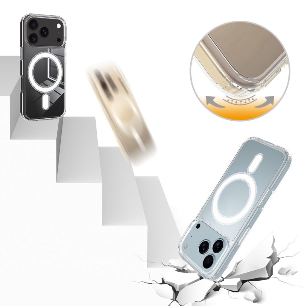 iPhone 18 Pro / 17 Pro MagSafe Deksel - Gjennomsiktig