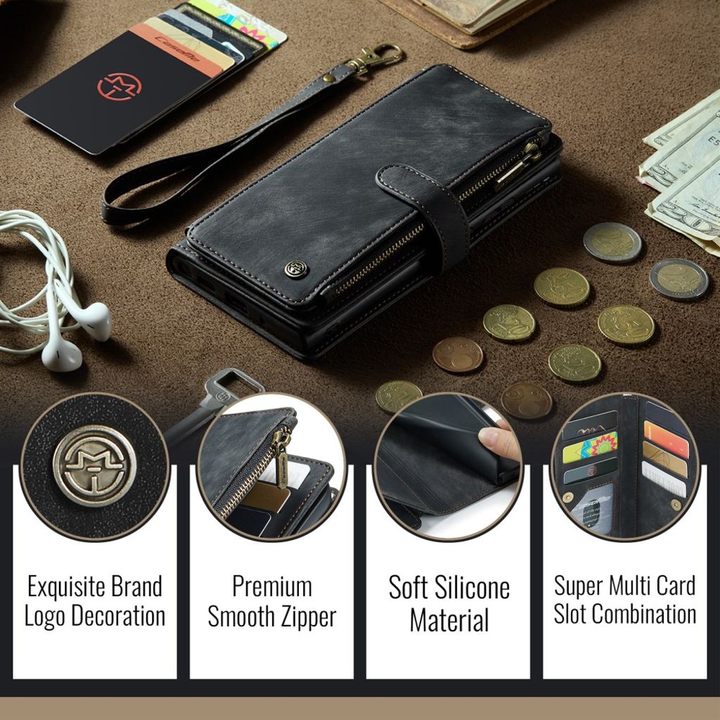 CASEME iPhone 17 Pro Max Etui med Stativ - Svart