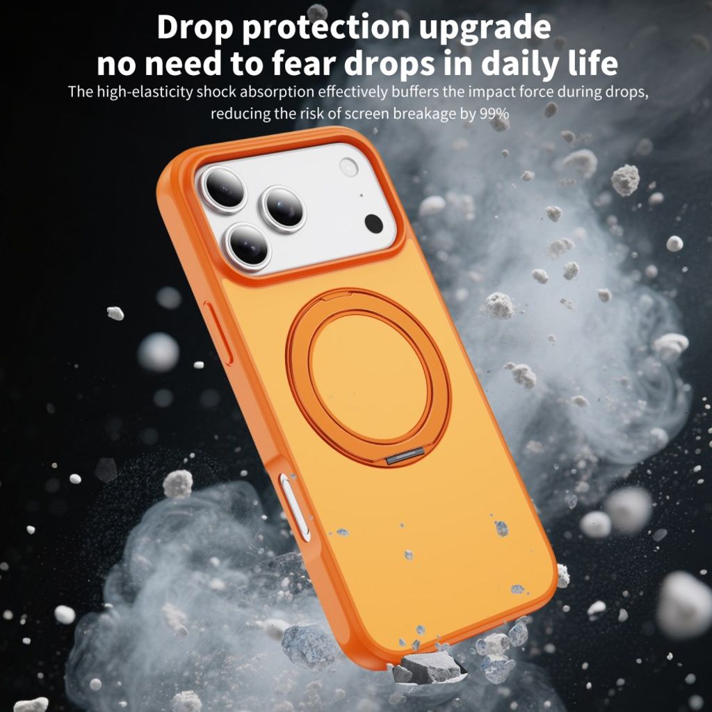 iPhone 18 Pro Max/17 Pro Max MagSafe-deksel med stativ – oransje