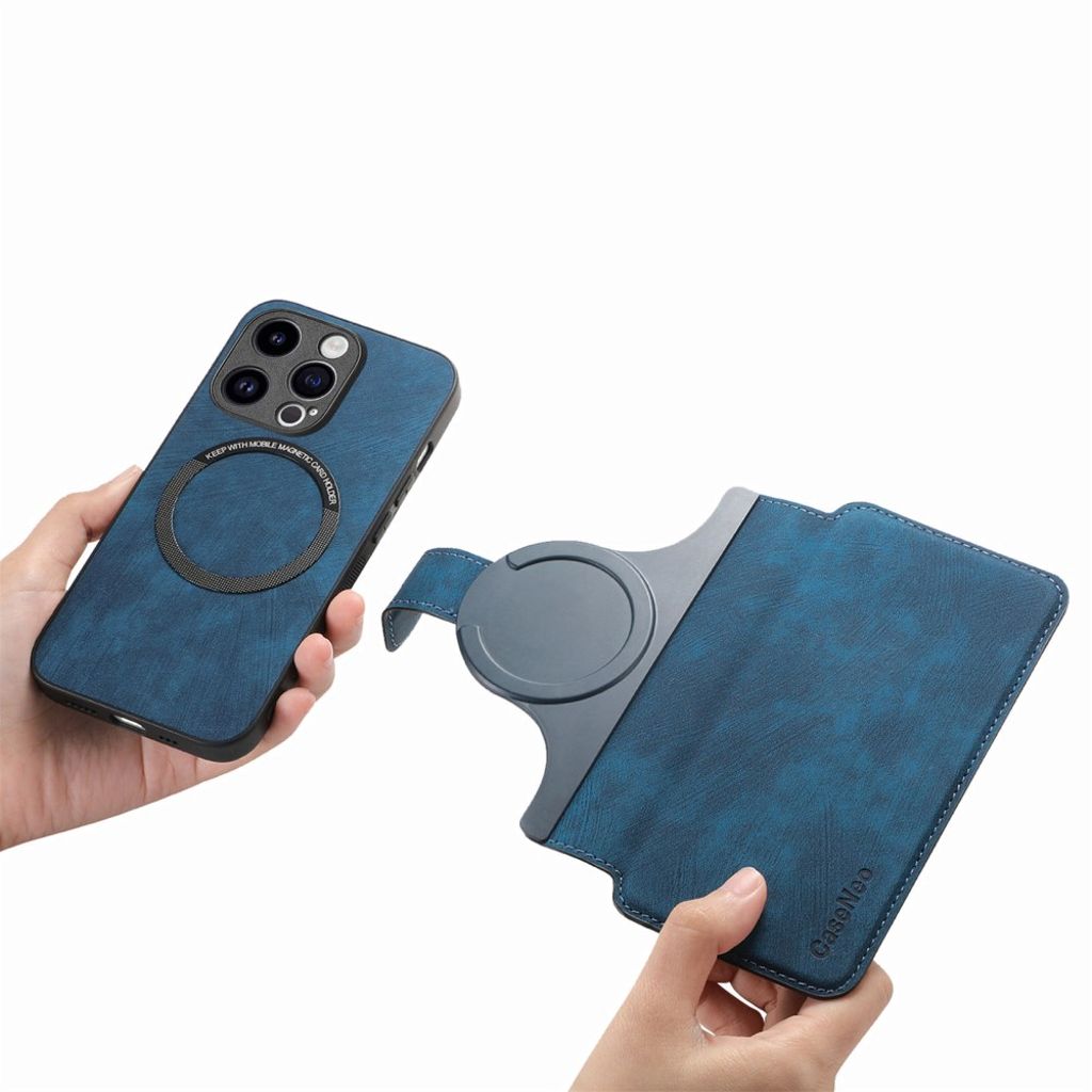 CASENEO iPhone 13 Pro Max Lompakkokotelo Irrotettava lompakko - Tummansininen