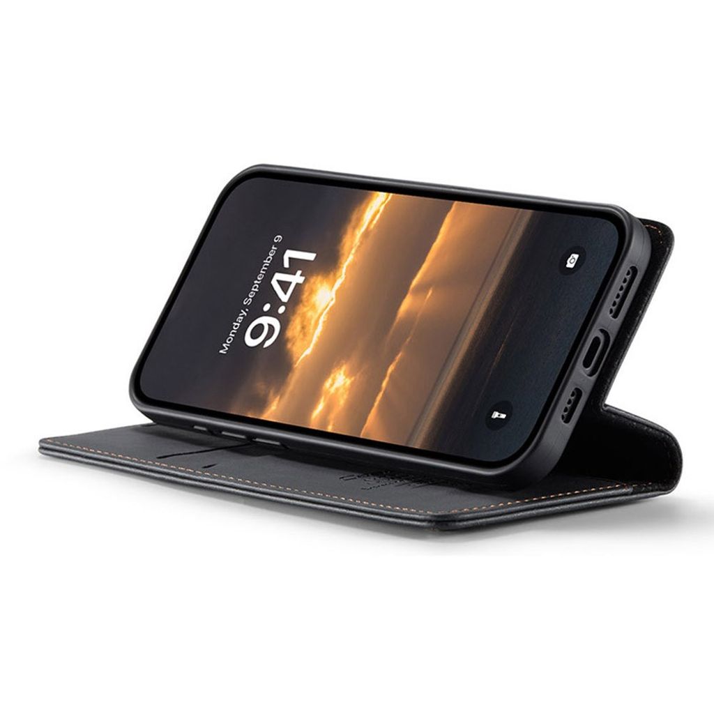 CASEME iPhone 16e Wallet Cover RFID Blocking Stand – Black