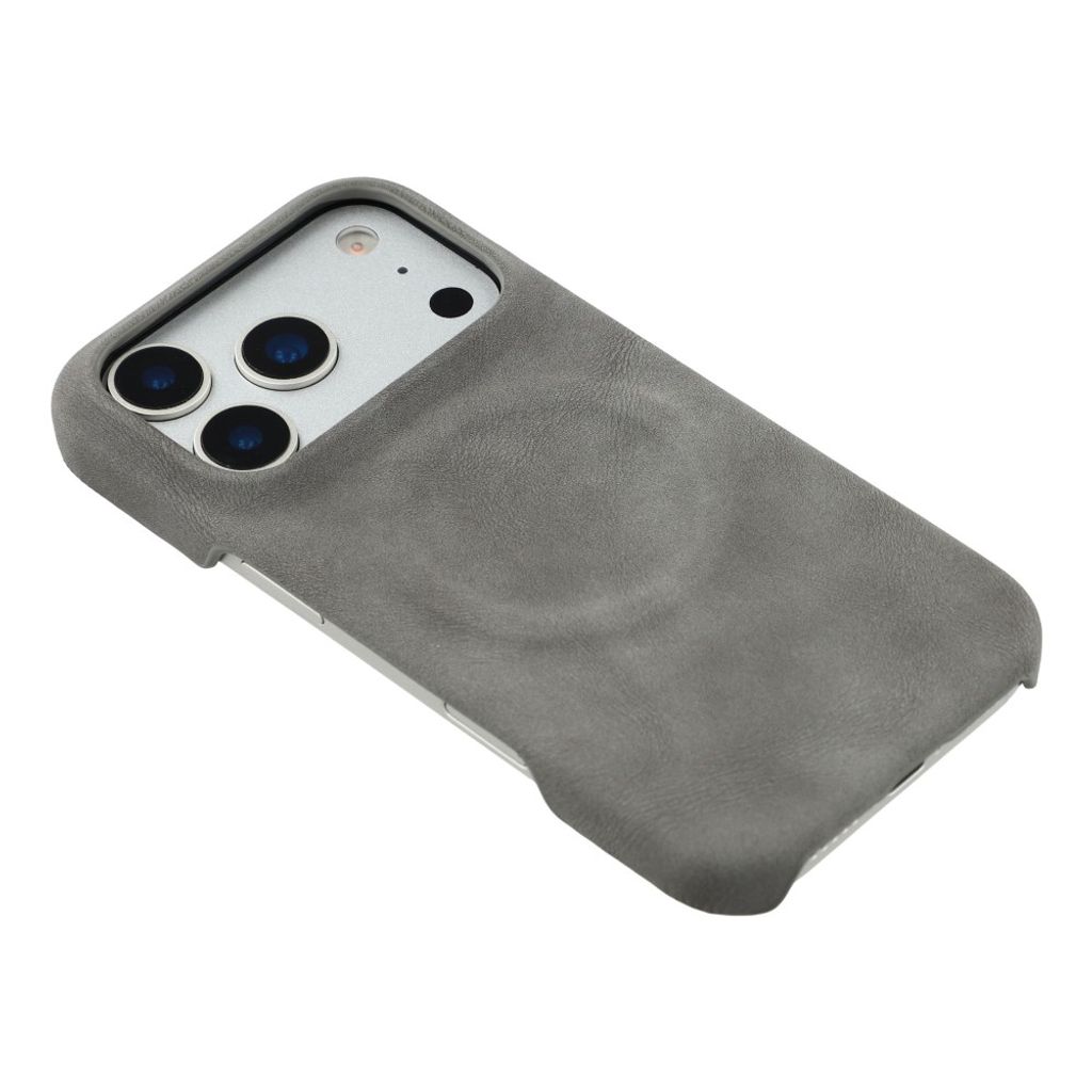 iPhone 18 Pro Max/17 Pro Max MagSafe Deksel PU-lær – Grå