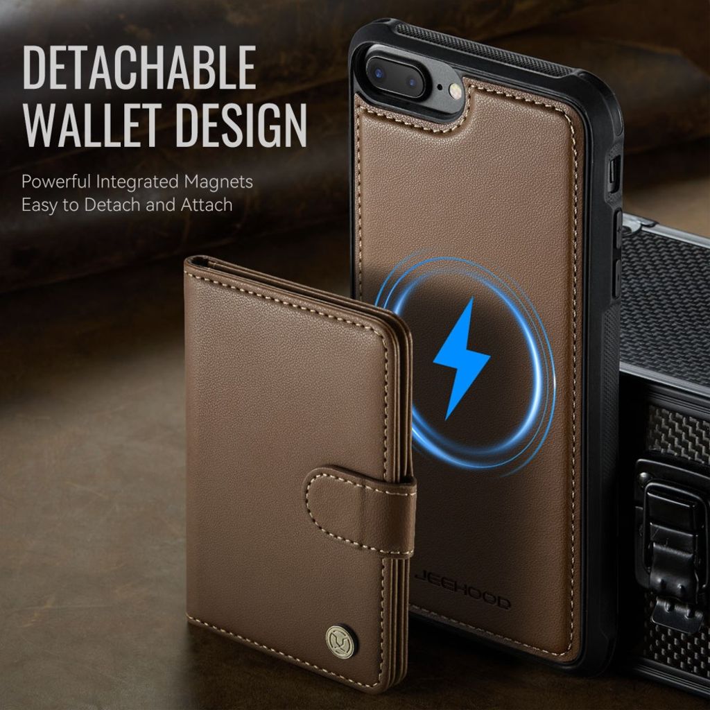 JEEHOOD iPhone 7 Plus / 8 Plus Cover med MagSafe - Brun