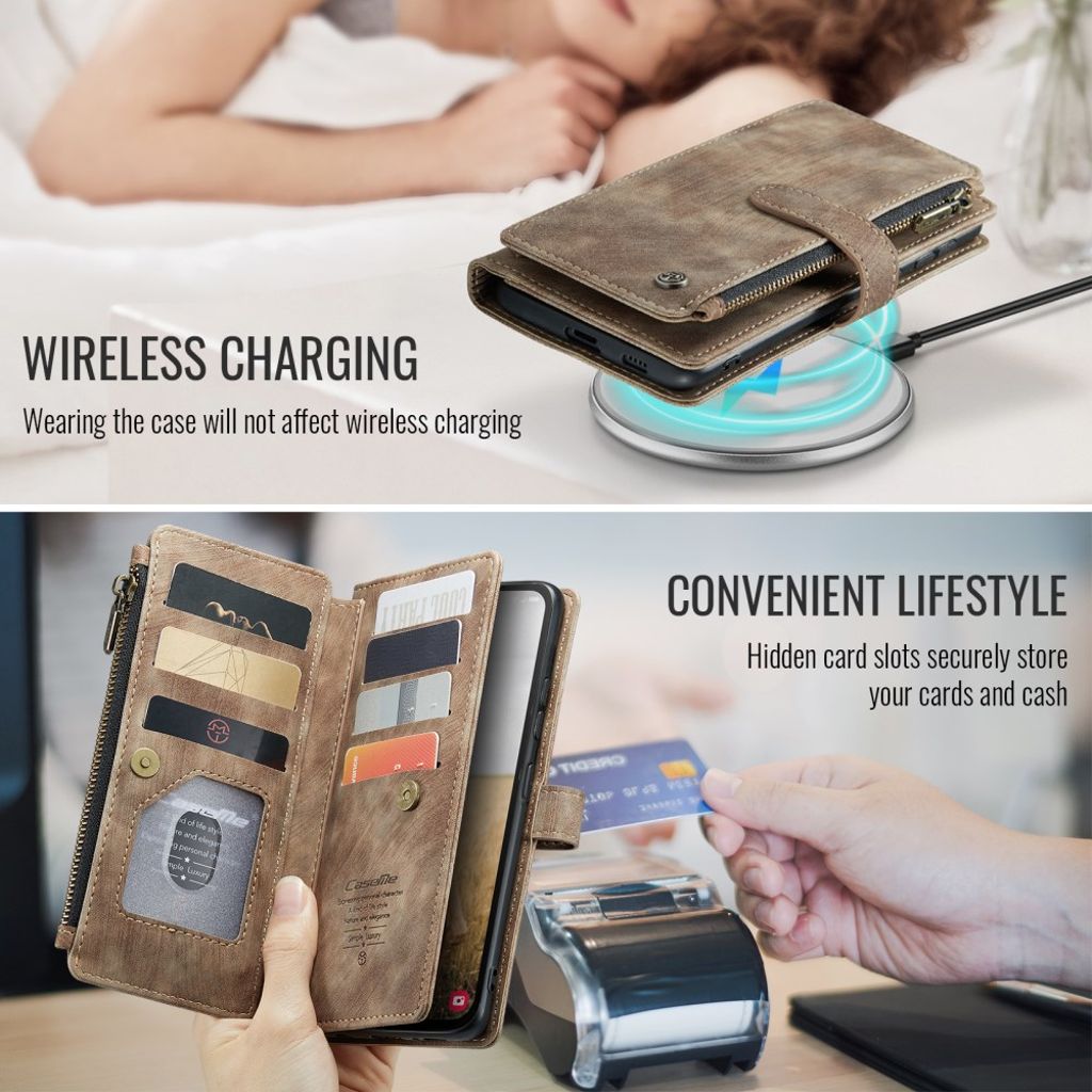 CASEME Samsung Galaxy S25 FE Etui med Stativ - Brun