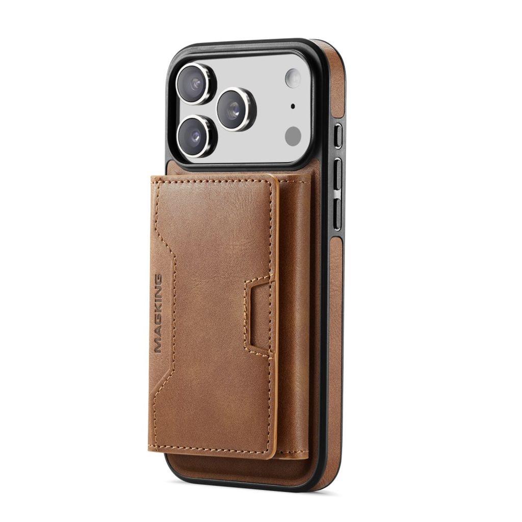 MAGKING iPhone 18 Pro Max/17 Pro Max MagSafe Kuori irrotettavalla lompakolla - Ruskea