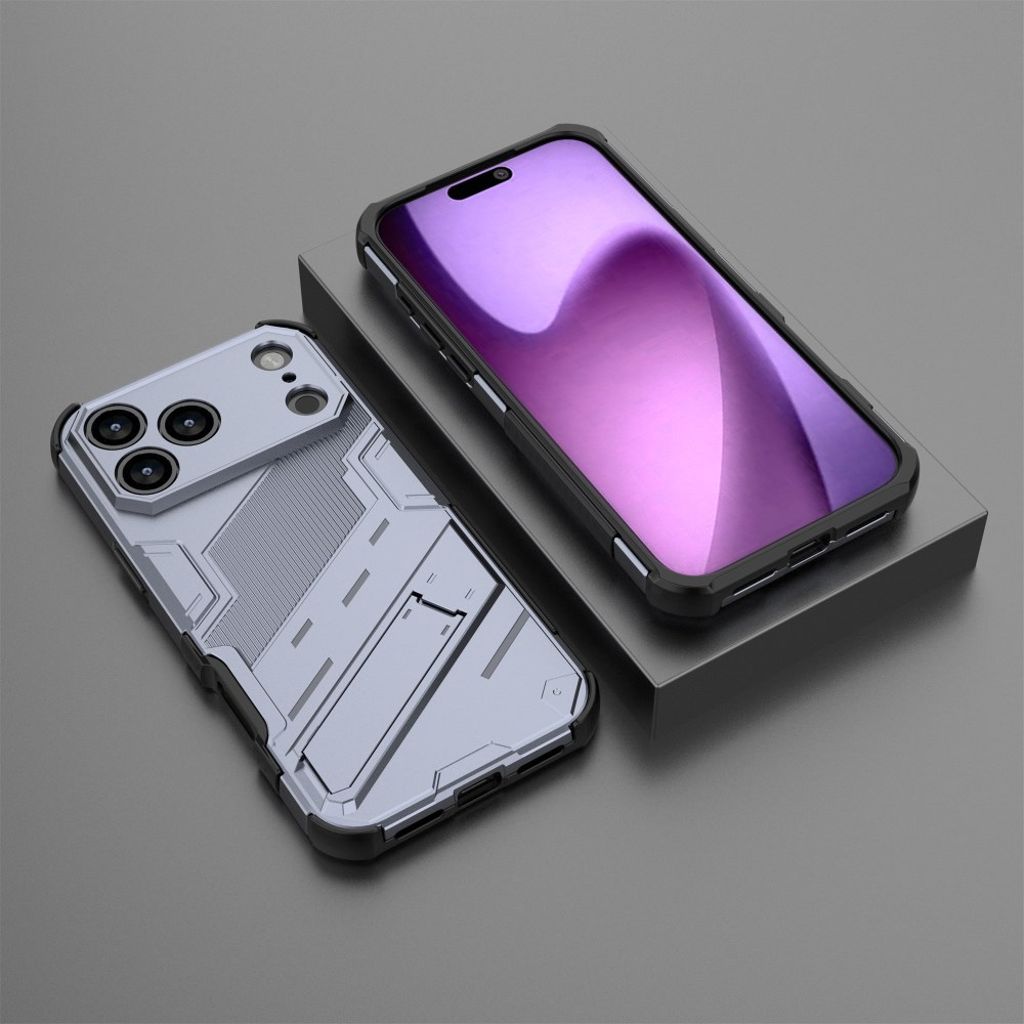 iPhone 17 Pro Max Deksel med Stativ - Grå