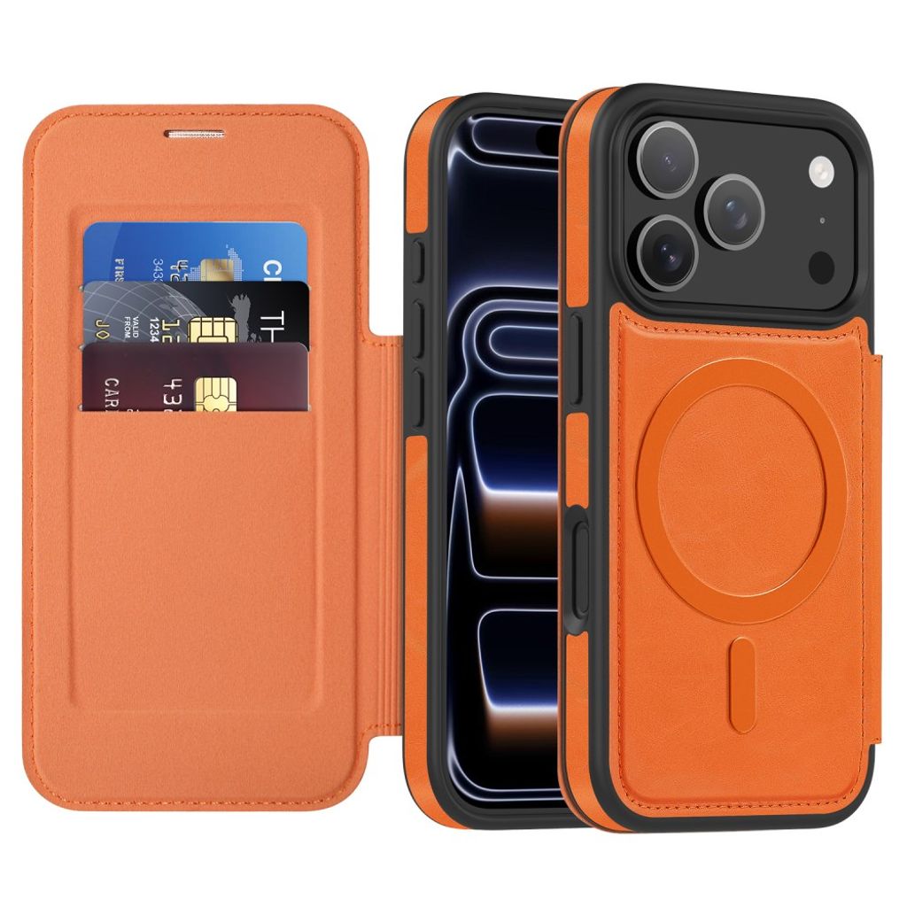 iPhone 18 Pro/17 Pro MagSafe Lompakkokotelo - Oranssi