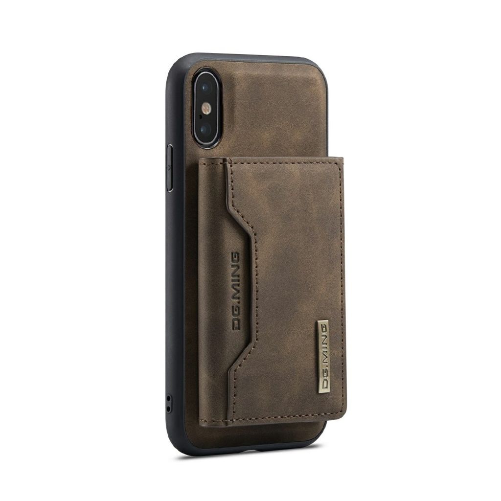 DG.MING iPhone XS Max Pungcover Stødsikker med Stativ - Brun