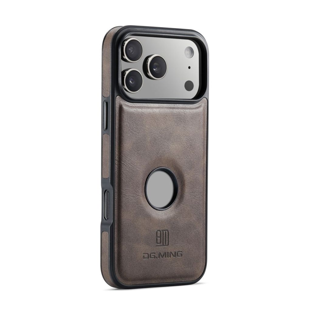DG.MING iPhone 18 Pro Max/17 Pro Max Skal med Magnetisk Avtagbar Plånbok - Brun