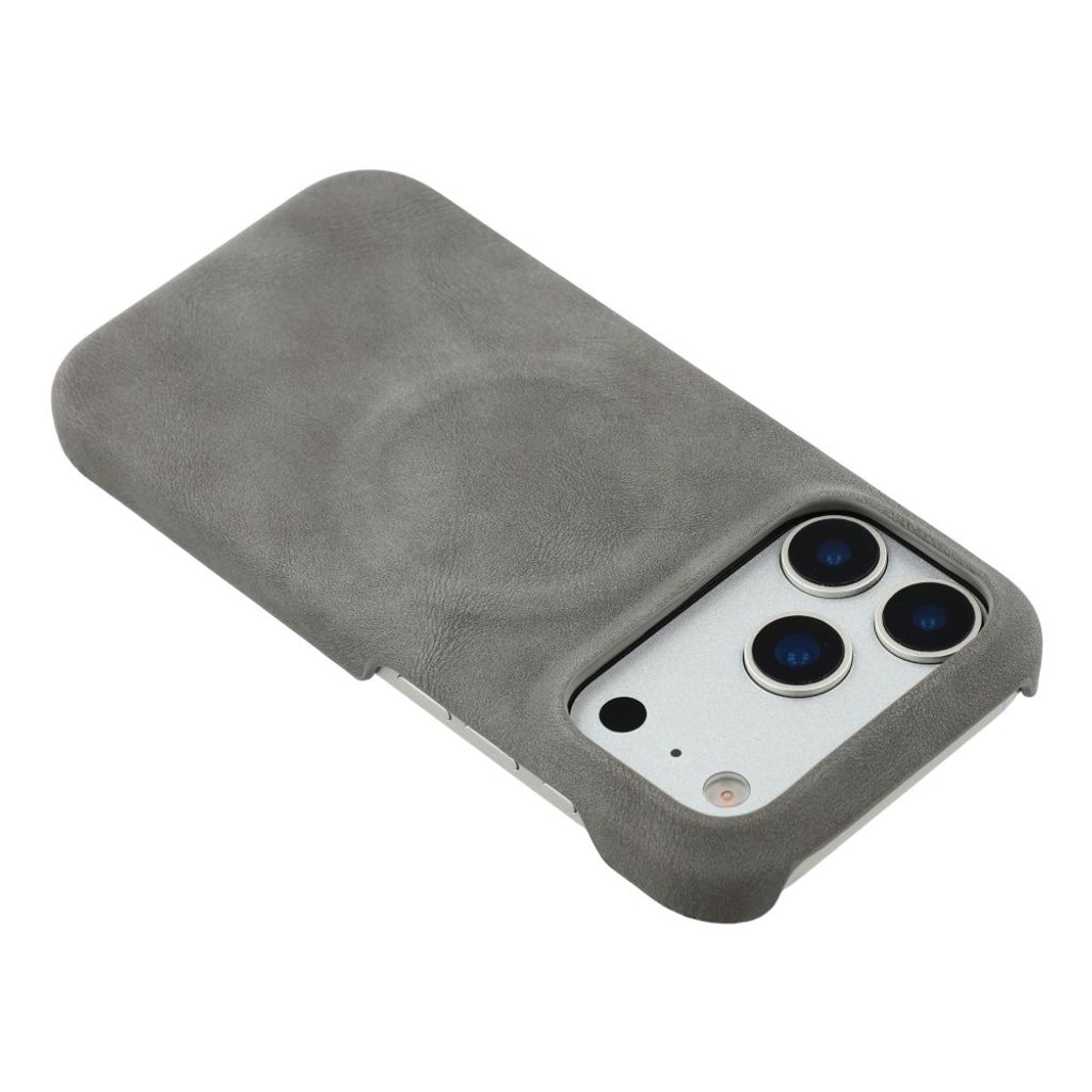 iPhone 18 Pro Max/17 Pro Max MagSafe Deksel PU-lær – Grå