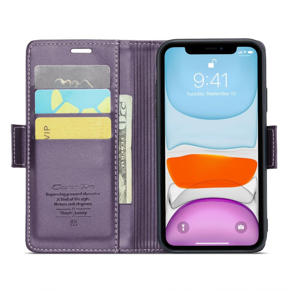 CASEME iPhone 11 Etui med Kortplads - Lilla