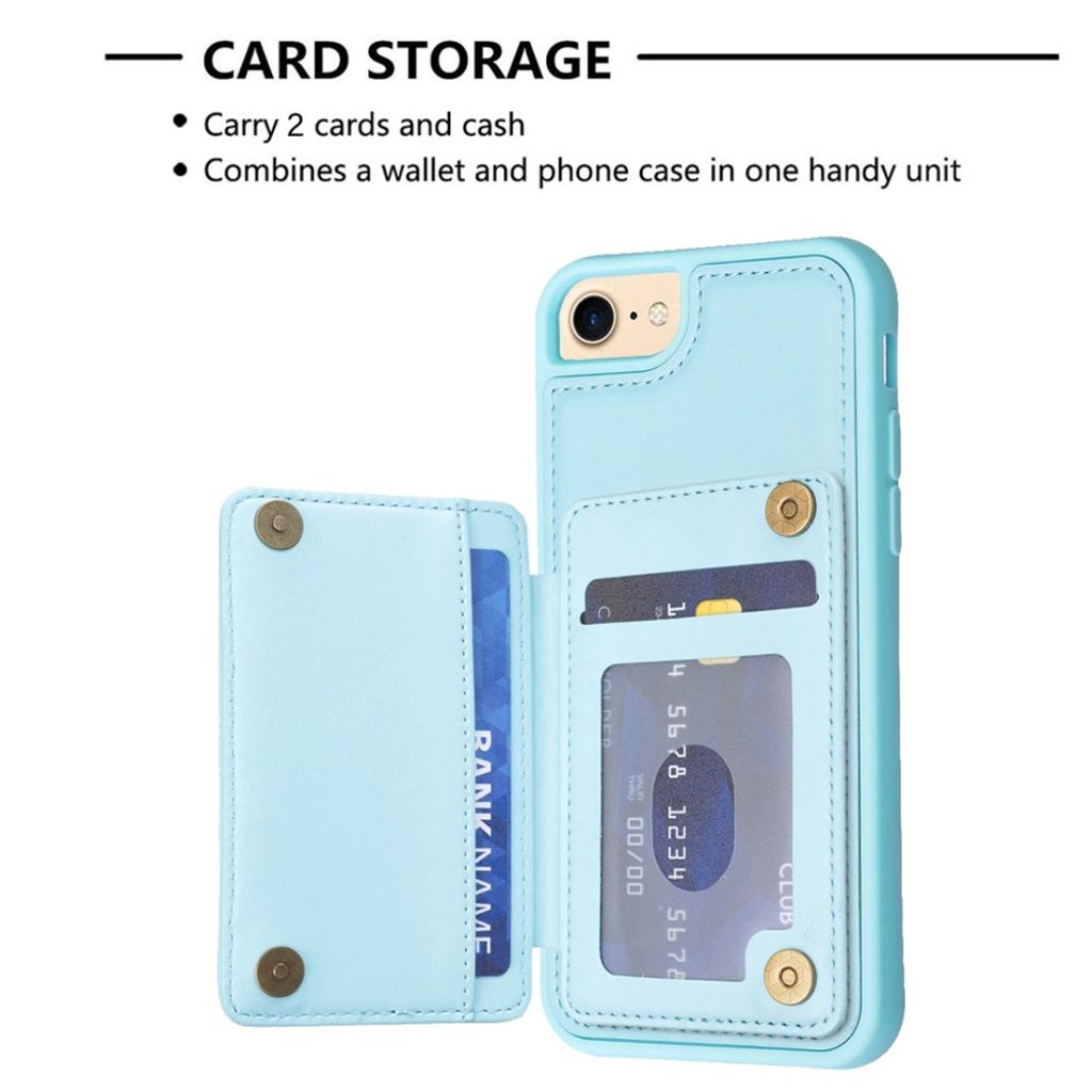 iPhone 6/6s/7/8/SE 2020/2022 Skal med Stativ - Blå