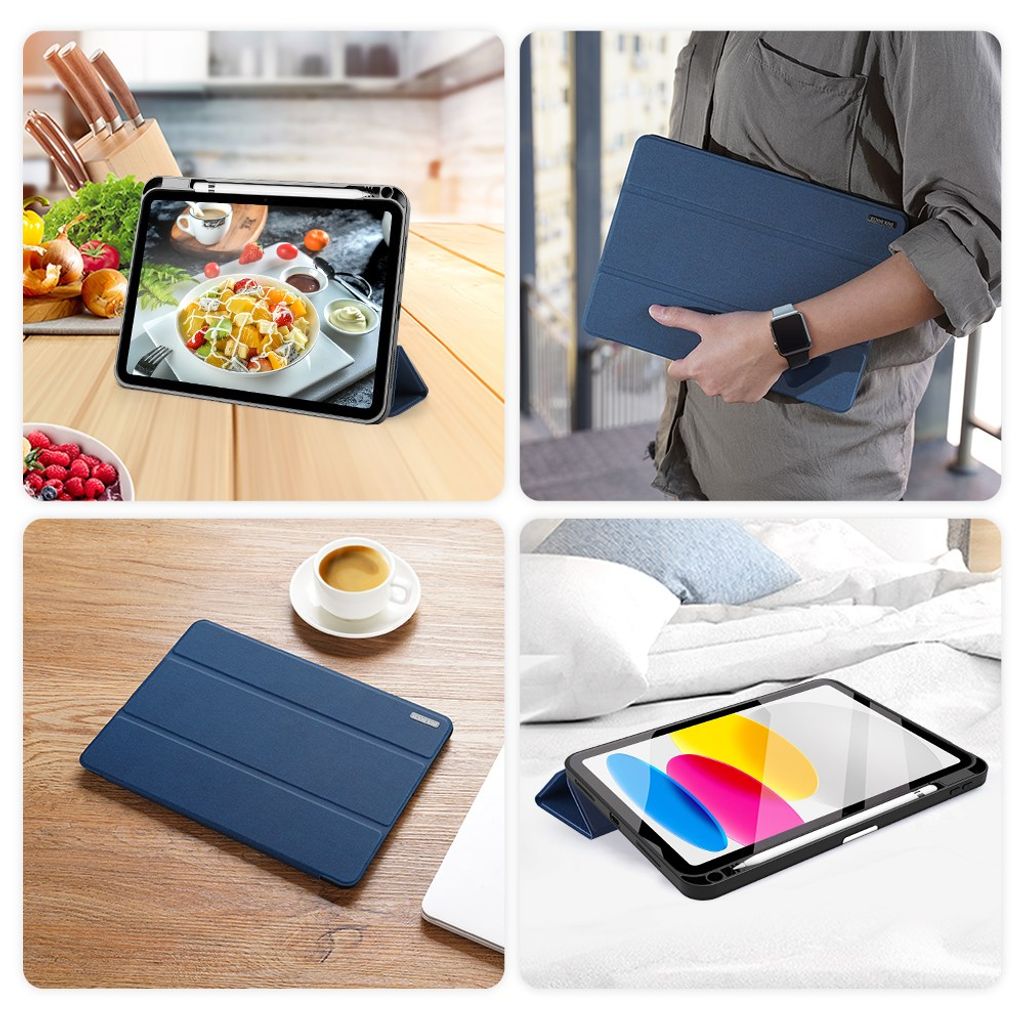 Dux Ducis iPad A16 11" 2025/10.9" 2024 Flip cover med holder til styluspen - Blå