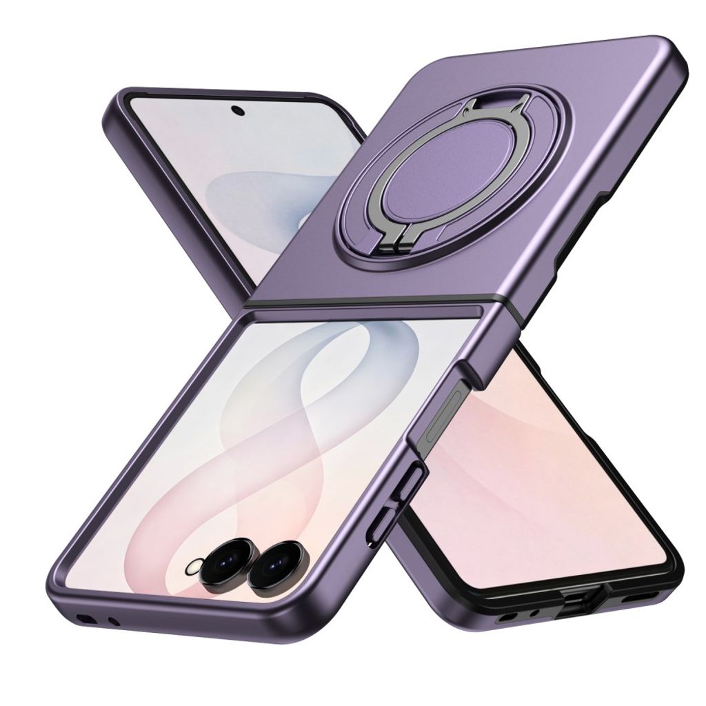 Samsung Galaxy Z Flip8 MagSafe kuori rengasjalustalla - Violetti