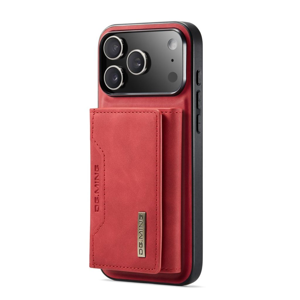 DG.MING iPhone 18 Pro/17 Pro Deksel med Avtakbar Lommebok - Rød