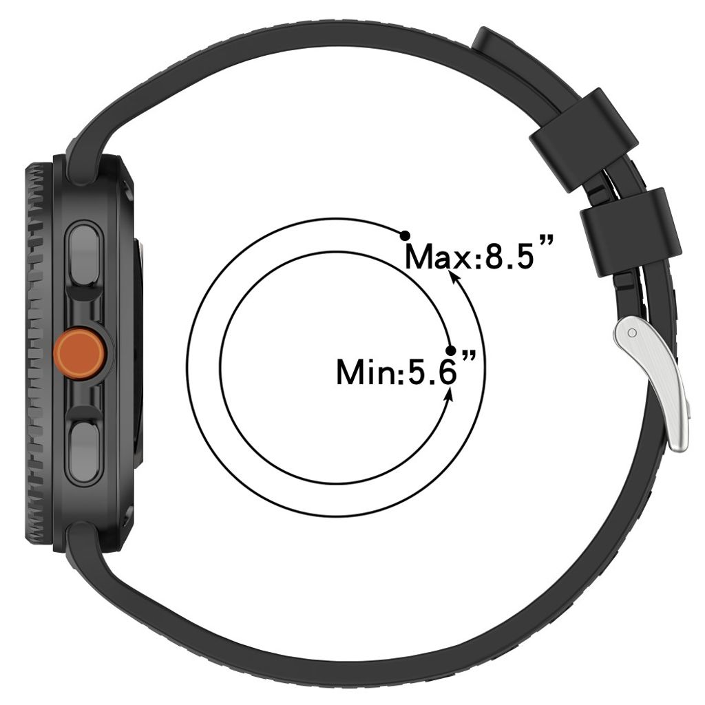 Samsung Galaxy Watch8 Classic 46 mm Kellonranneke, Silikoni - vihreä