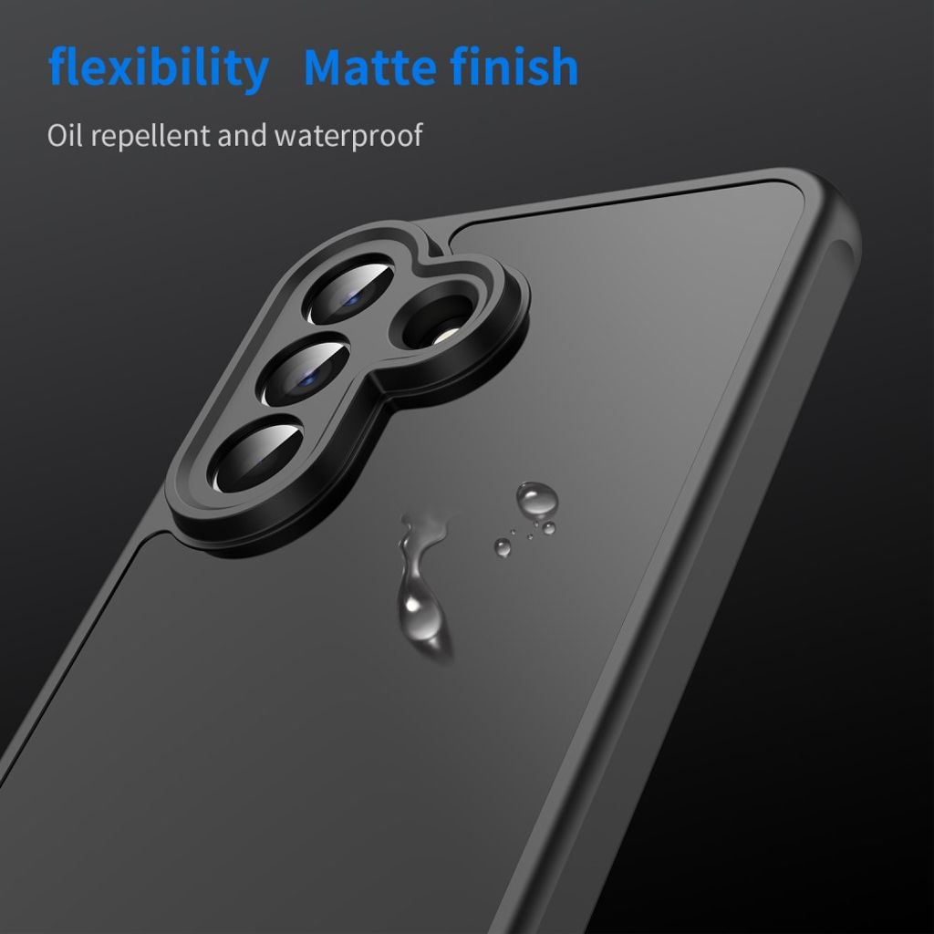 Samsung Galaxy A57 5G Cover Frostet Gennemsigtig - Sort