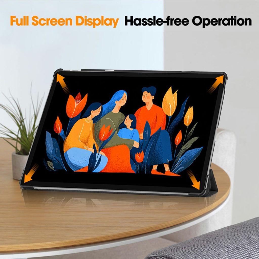 Lenovo Idea Tab Plus Etui med Tri-Fold - Svart