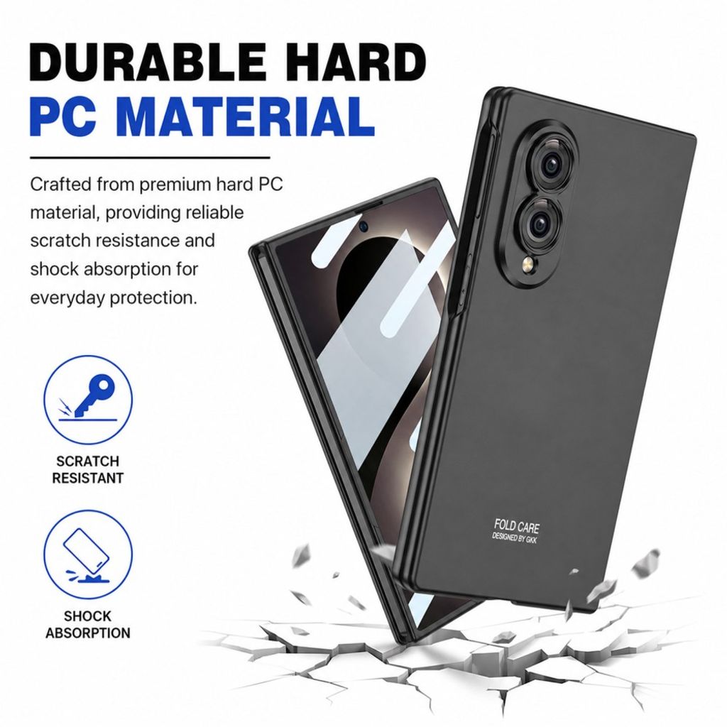 GKK Samsung Galaxy Z Fold8 Deksel med Herdet Glass Skjermbeskytter - Militærgrønn