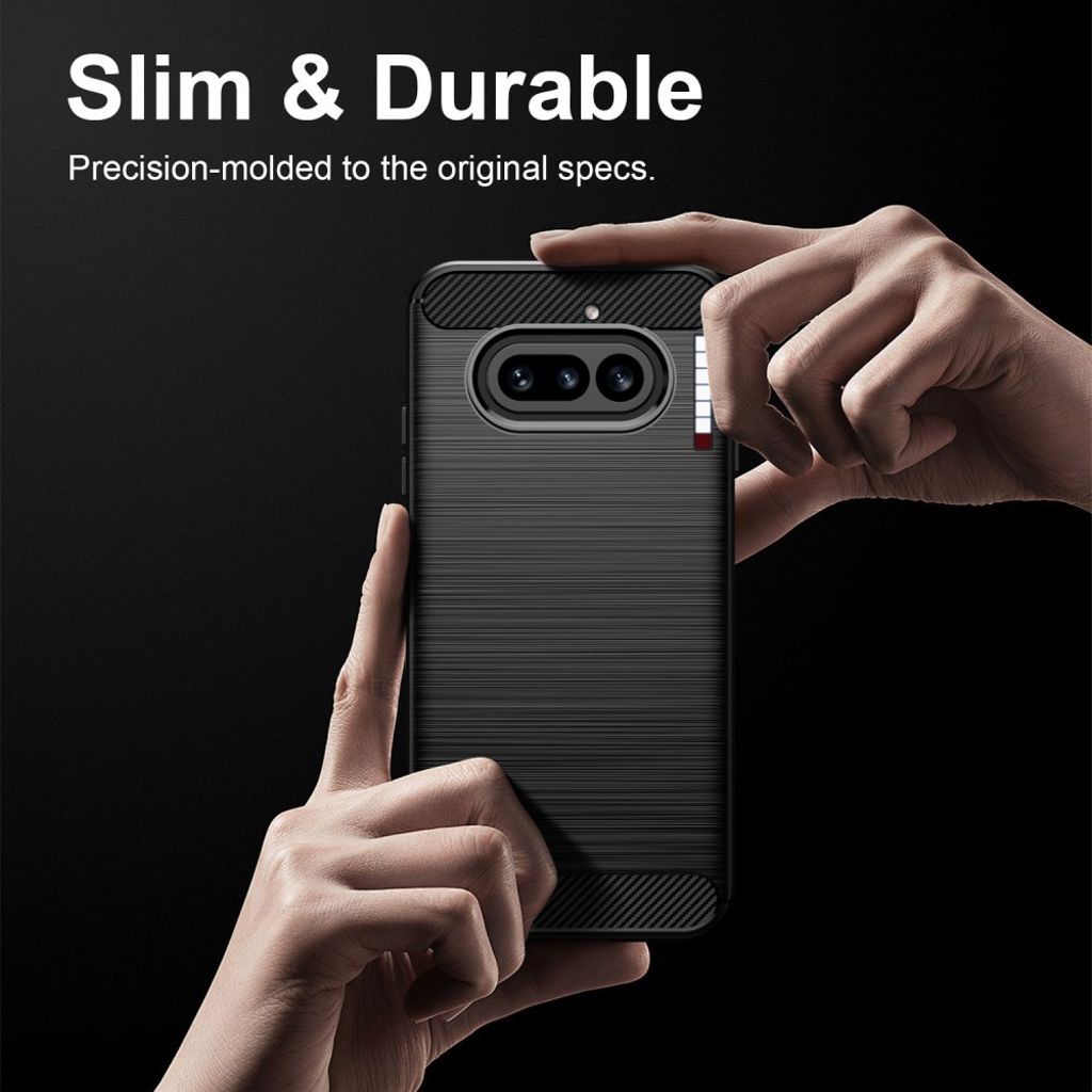 Nothing Phone (4a) Deksel Karbonfibertekstur TPU - Svart