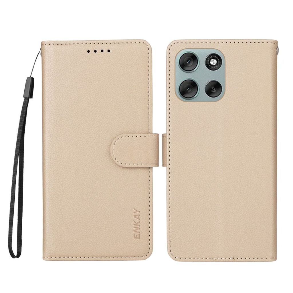 ENKAY HAT PRINCE Motorola Moto G86 5G / G86 Power 5G wallet cover - Beige