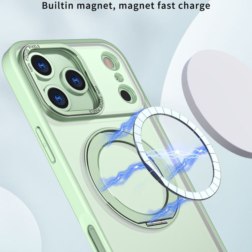 iPhone 18 Pro Max/17 Pro Max MagSafe-deksel med støtte – grønn