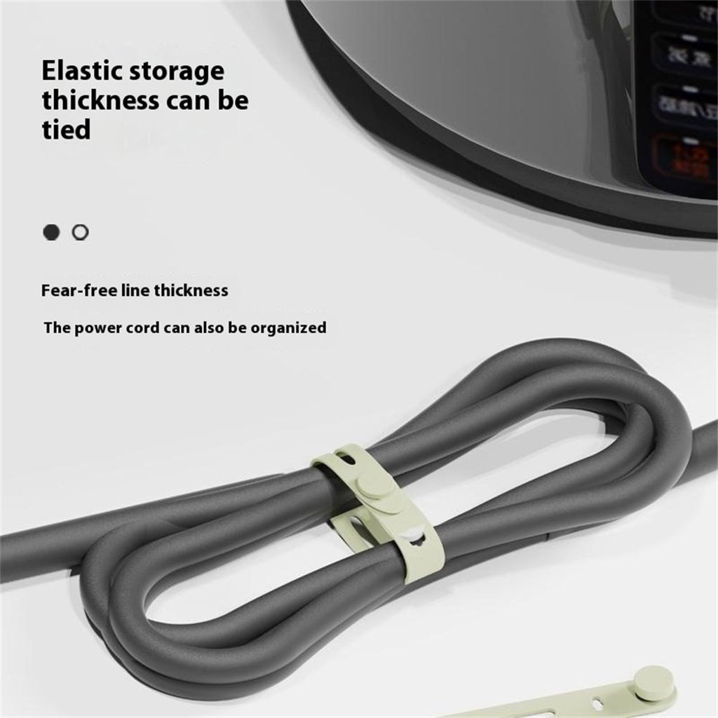 Silikonkabelholder, 80 mm – svart