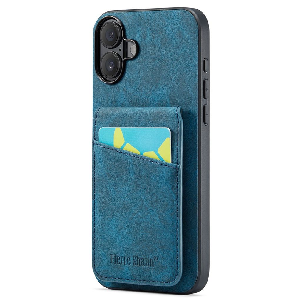 FIERRE SHANN iPhone 16 Case with Stand - Blue