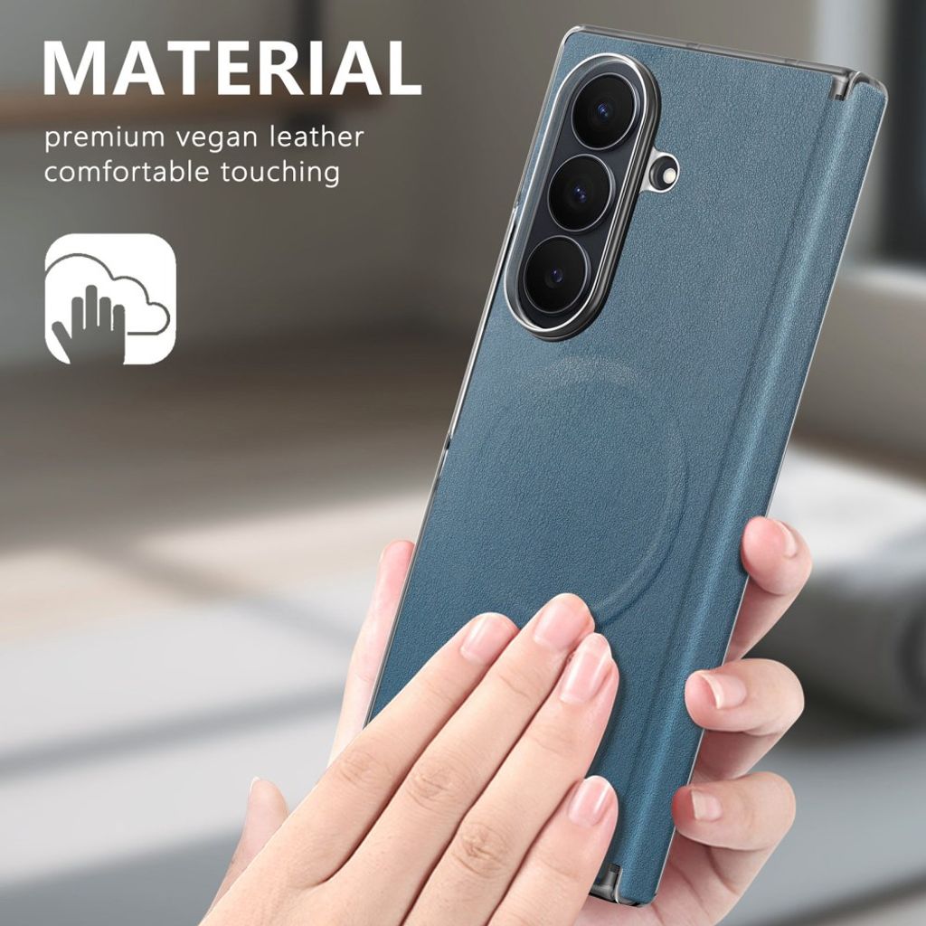 Samsung Galaxy Z Fold8 Ultra MagSafe Kuori PU-nahkaa - Sininen