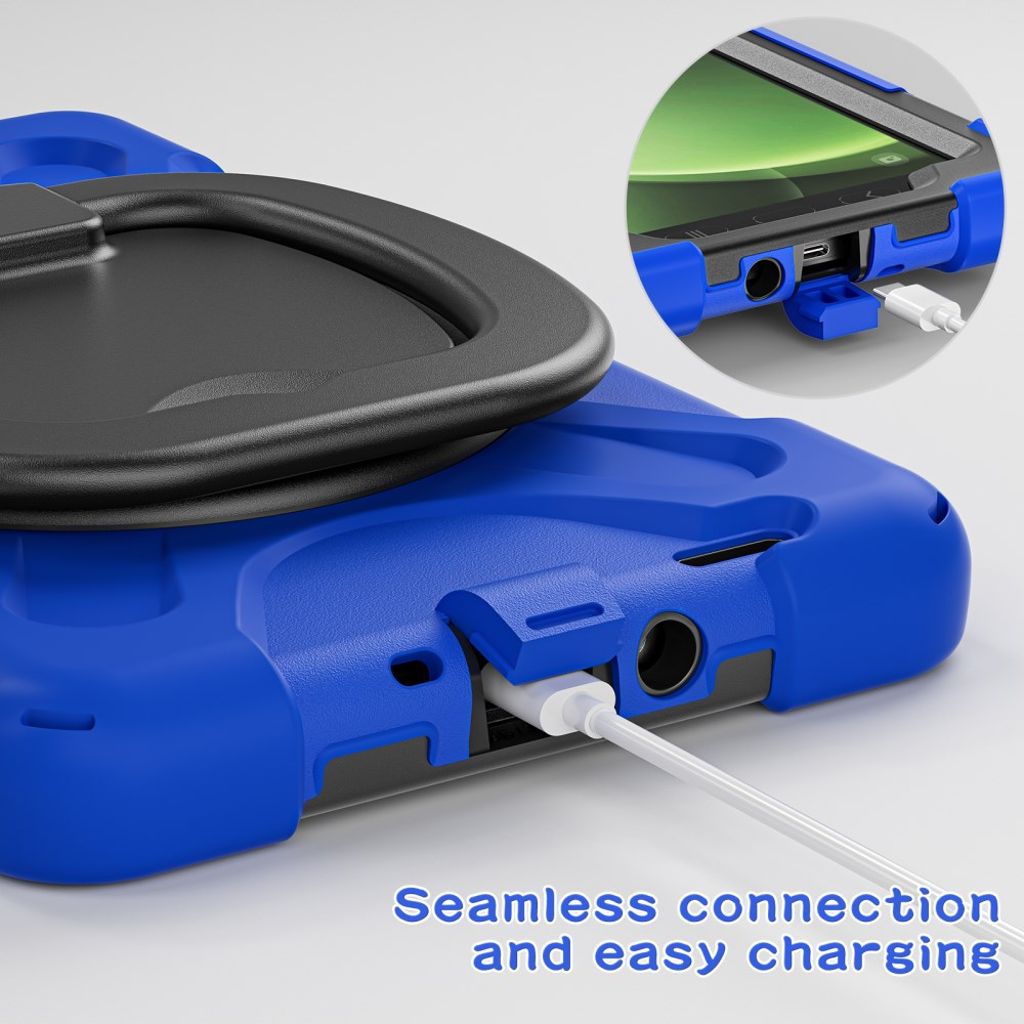 Samsung Galaxy Tab Active5 Case with Hand grip - Blue, Black