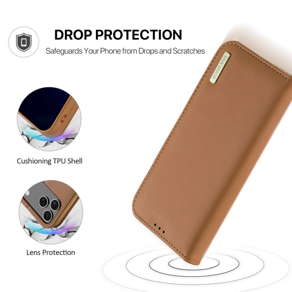 DUX DUCIS iPhone 17 Pro RFID-estävä Kotelo - ruskea
