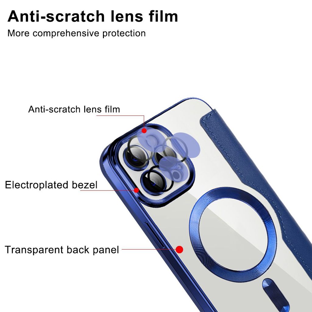 iPhone 11 Pro Max Plånboksfodral MagSafe RFID-blockerande – Safir